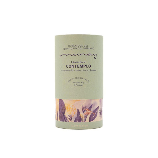 Infusión Floral Contemplo Relajante  Munay  UNIDAD x 1 Es como acostarse en el campo a contemplar las estrellas. Su fresco sabor nos induce a soñar, a relajarnos, a olvidar el estrés y la ansiedad gracias a sus flores de uso milenario en las medicinas tra
