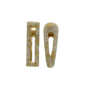 Pinzas Shock Marmol nude   x 2 und  