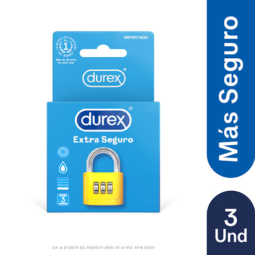 Condones Durex Extra Seguro Caja x 3 und