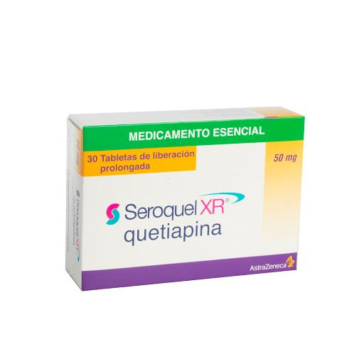 Seroquel XR Quetiapina 50 mg Astrazeneca Caja x 30 Tabletas