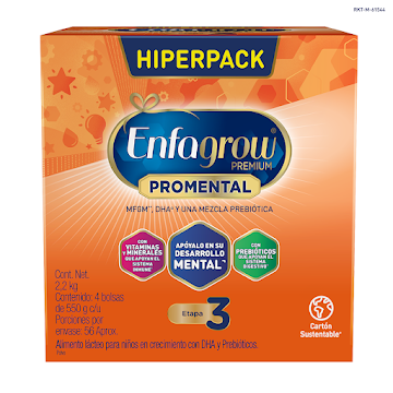 Fórmula De Crecimiento Enfagrow Promental Etapa 3 x 2.2 kg  