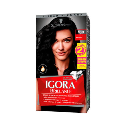Tinte Igora Brillance 100 Negro Caja x 1 und