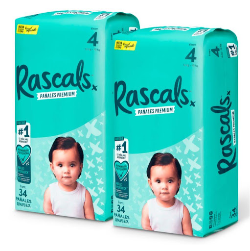 Pañales Rascals Baby Talla 4 Set x 2 Paquetes 10-15 Kg Rascals Baby Paquete x 34 Lleva este maravilloso Set Etapa 4 de Pañales Rascals por 2 paquetes para un total de 68 pañales!. 
Rascals es el pañal con el mejor desempeño! 
Los padres no somos sabios, serenos y no lo tenemos tod