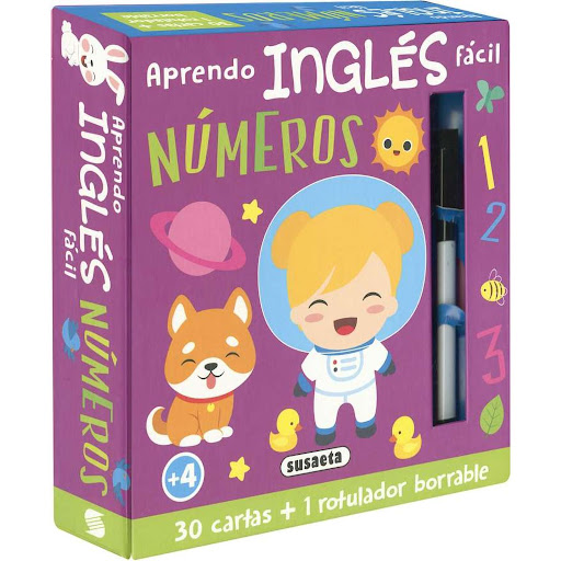 Aprendo Inglés Fácil. Números Susaeta Libro x 1 APRENDO INGLES FACIL. NUMEROS (TARJ. + ROTUL.)Aprende de forma fácil y divertida los números en inglés y su escritura, y practica las sumas y restas. En esta caja, encontrarás 30 tarjetas para que pue