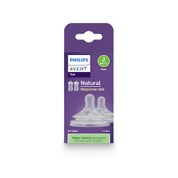 Tetina Avent Natural Response con Válvula Anticólicos Flujo 2 1m+ x 2 und  
