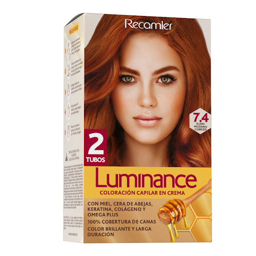 Tinte Recamier Luminance Rubio Mediano Cobrizo 7.4 Caja x 2 Tub