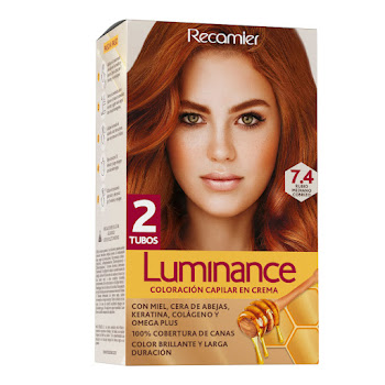 Tinte Recamier Luminance Rubio Mediano Cobrizo 7.4 Caja x 2 Tub  