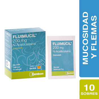 Fluimucil N Acetilcisteina 200 mg Zambon Caja x 10 Sobres  