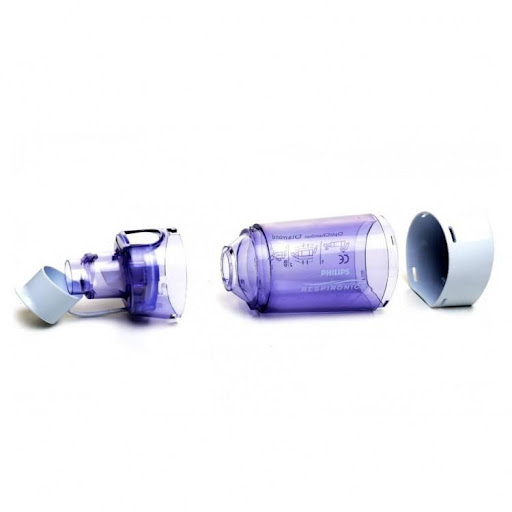 Inhalo Cámara Optichamber Large 07982 Respironics  x 1 Diseñada para mejorar la administración de medicamentos inhalados en adultos y niños mayores. Su cámara antiestática permite una mejor deposición pulmonar del medicamento, facilitando la inhalación y 