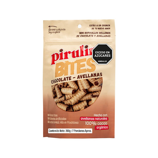 Mini Barquillos Pirulin Bites De Choco Avella Doy Pack x 200 gr