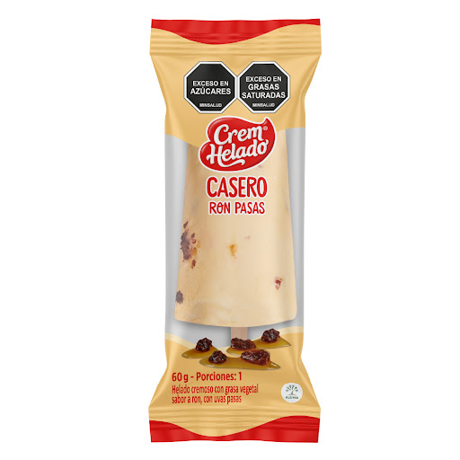 Helado Crem Helado Casero Ron Con Pasas x 60 gr
