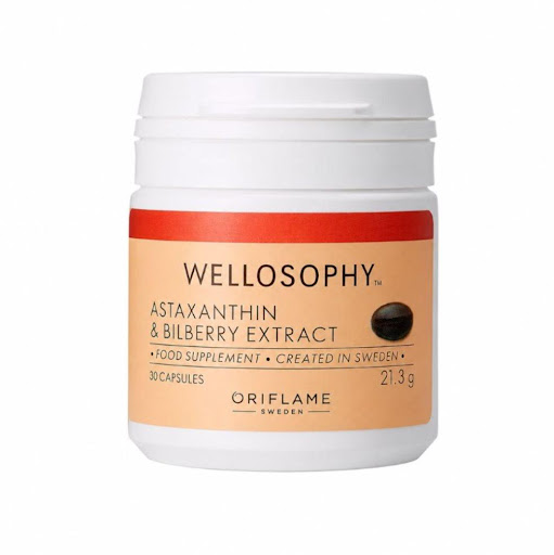 Suplemento Dietario Wellness by Oriflame Astaxantina y Extracto de Arándano Frasco x 30 Cápsulas Wellness by Oriflame Frasco x 30