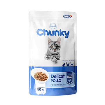 Alimento Húmedo Chunky Delicat Pollo x 80 gr  
