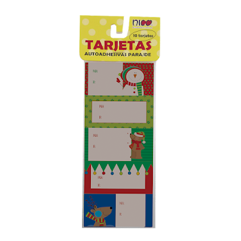  Tarjeta Regalo Autoadhesiva Temporada x 10 und   