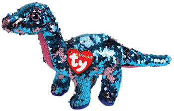 Peluche TY Flippables Tremor Dinosaurio Azul Regular x 1Unidad   