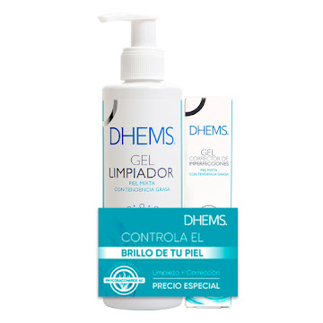 Kit Gel Limpiador Dhems Piel Mixta Y Grasa + Gel Corrector De Imperfecciones Paquete x 2 und  