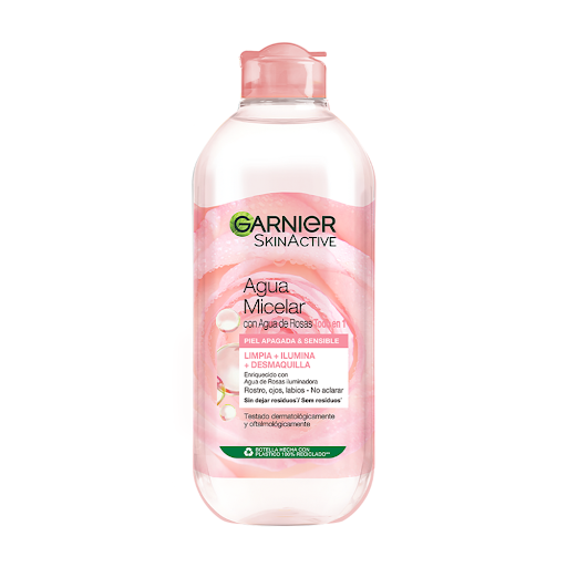 Agua Micelar con Agua de Rosas Garnier x400 ml 