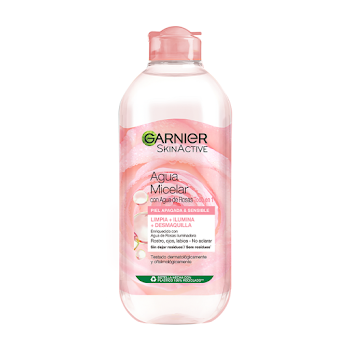 Agua Micelar con Agua de Rosas Garnier x400 ml   