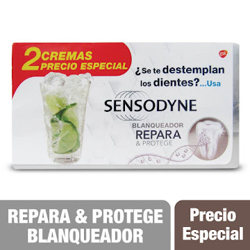 Crema Dental Sensodyne Blanqueadora Repara y protege,100 gr x 2 und  
