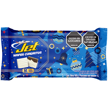 Galleta Jet Wafer Navidad Blanca x 12 und   
