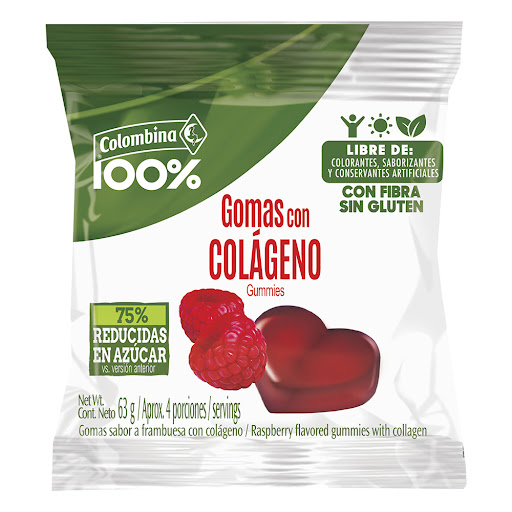 Gomas Colombina 100% con Colágeno x 63 gr
