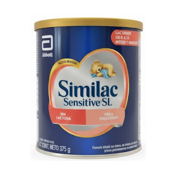 Fórmula Infantil Similac Sensitive SL Eye Q Sin Lactosa 0-12 Meses x 375 gr  