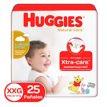 Pañales Huggies Natural Care Etapa 5/XXG x 25 und  