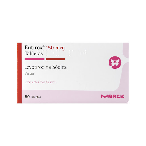 Eutirox Levotiroxina Sódica 150 mcg Merck Caja x 50 Tabletas