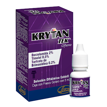 Krytan Tek Ofteno Dorzolamida + Timolol + Tartrato de Brimonidina Sophia Frasco x 5 ml  
