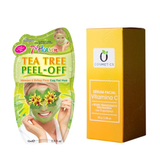 KIT MASCARILLA + SERUM VITAMINA C 7TH HEAVEN Y OCOSMETICS KIT  X 2 x 2 Dale a tu piel un cuidado completo que combina limpieza profunda, frescura y nutrición para un rostro más radiante y saludable. Este kit incluye:

✅ Mascarilla Peeling (Pepino o Árbol de Té)

Limpia e