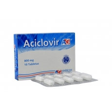 Aciclovir Ag 800 mg Caja x 10 Tabletas