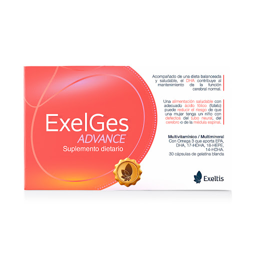 ExelGes Advance Suplemento Dietario  Multivitamínico Con Omega 3 Exeltis x 30 Capsulas