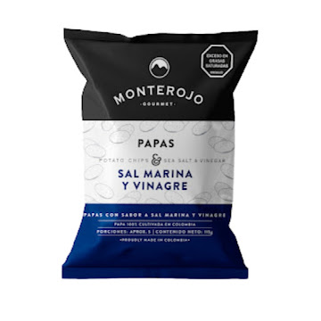 Papas Monterojo Sal Marina Y Vinagre x 115 gr  