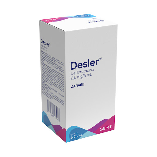 Desler Desloratadina 2.5mg/5ml Pharmetique Frasco Jarabe x 120 ml