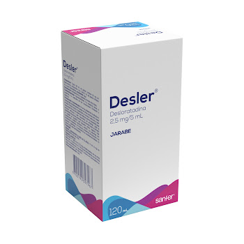 Desler Desloratadina 2.5mg/5ml Pharmetique Frasco Jarabe x 120 ml  