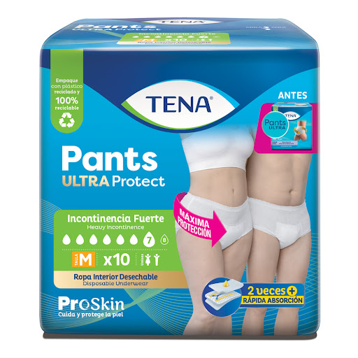 Ropa Interior Absorbente TENA Pants Ultra Protect M x 10 und