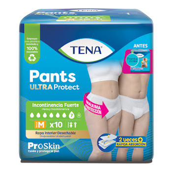 Ropa Interior Absorbente TENA Pants Ultra Protect M x 10 und  