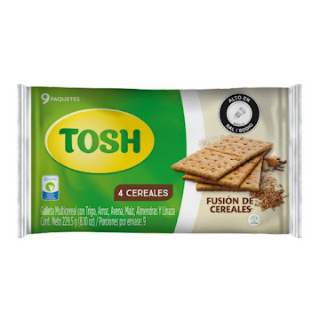 Galleta Tosh Fusión de   Cereales Paquete x 27 gr  