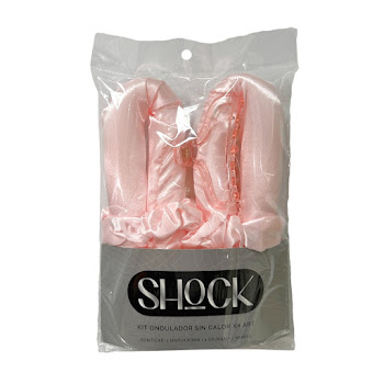 Ondulador Shock Sin Calor Color Pastel x 4 und  