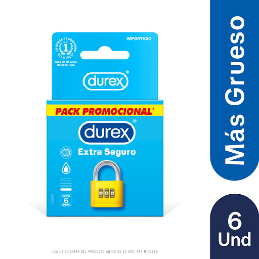 Condones Durex Extra Seguro x 6 und