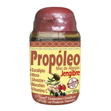 Propóleo Miel y Jengibre Natural Freshly Frasco x 350 gr  