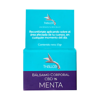 Bálsamo Corporal Thallos   Cbd 1% Aroma Menta Lata x 15 gr  