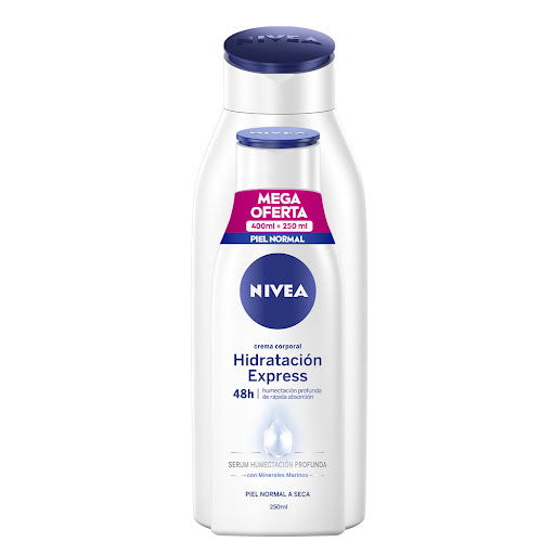 Crema Corporal Nivea Hidratación Express x 400 ml + 250 ml