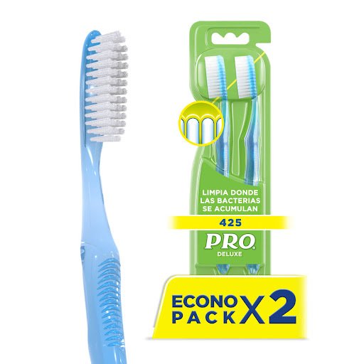 Cepillo De Dientes Pro Pro Deluxe 425 Medio Empaque Blíster x 2 und