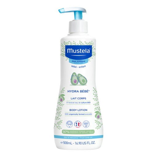 Mustela Hydrabebe cuerpo 500 ml Mustela Frasco x 500 ml Hidratante coorporal, fórmula no grasa que penetra inmediatamente para una hidratación duradera del cuerpo del bebe desde el nacimiento y tiene un efecto protección contra la piel seca del bebé. Úselo