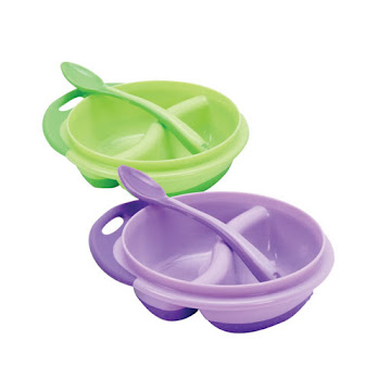 Solo Online Set De Plato Dividido Y   Cuchara  Marca The First Years Color Morado 