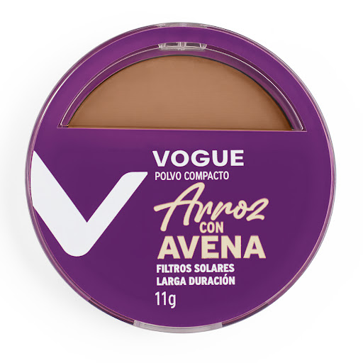 Polvo Vogue Compacto De Arroz Tono Almendra Estuche x  11 g
