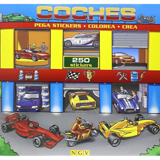 Coches. Incluye 250 Stickers Naumann & Gobel Verlagsgesellschaft Libro x 1.0 COCHES (INC. 250 STICKERS)  31 maravillosas escenas ilustradas en las que podrás pegar pegatinas o colorear Muchos dibujos para pintar y más de 250 fantásticos adhesivos reutilizables   Ficha técnica 