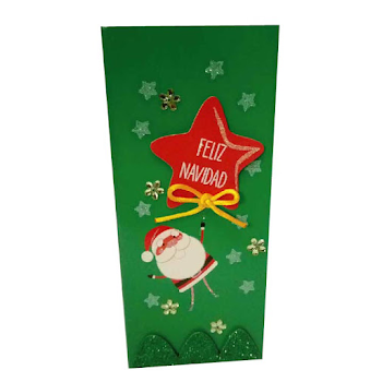 Tarjeta De Navidad "Feliz Navidad" x 1 und  