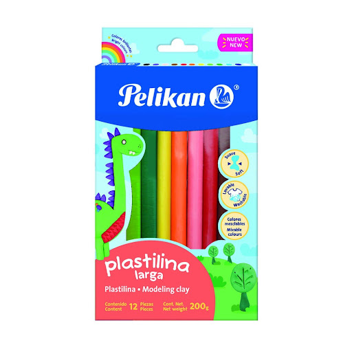 Plastilina Larga Pelikan Surtida Caja x 200 g